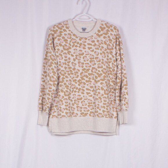 AERIE Leopard Print Oversized Fit Pullover Size XXS - Picture 5 of 7
